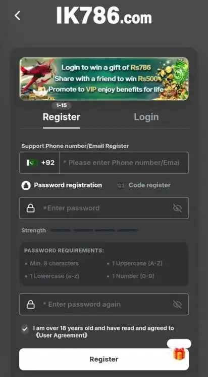 IK786 Login