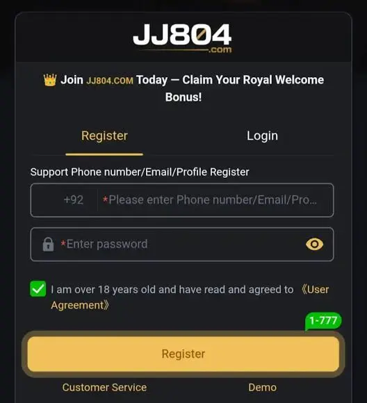 JJ804 Register